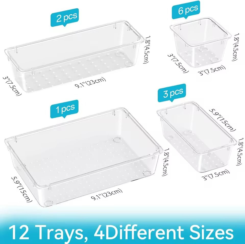12-Piece Drawer Organizer