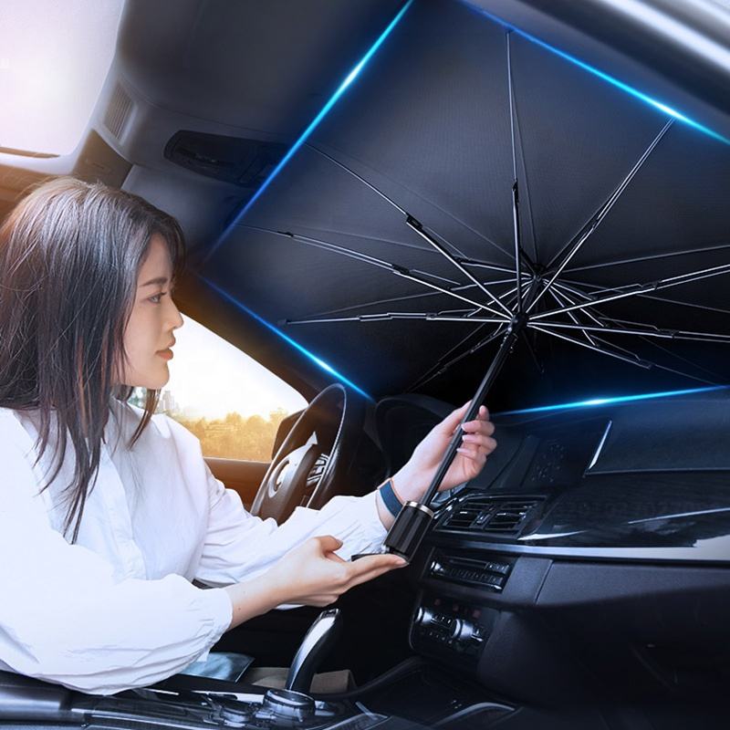 Car windshield sun shade umbrella