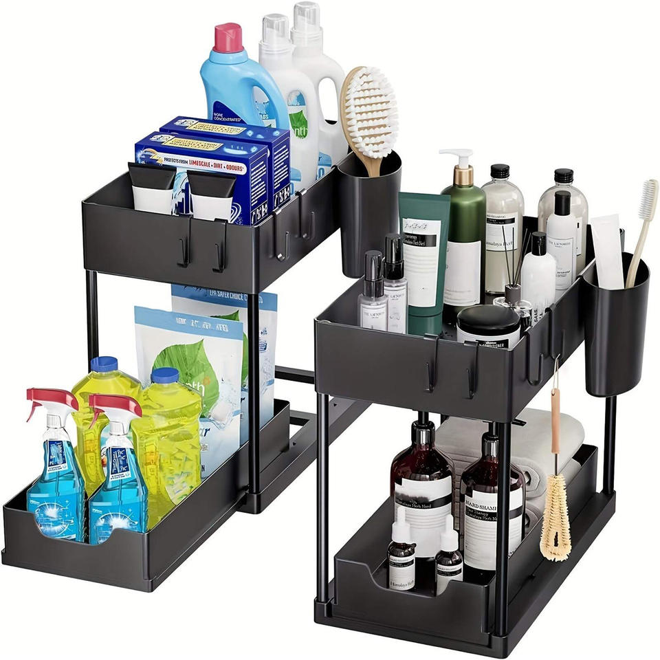 2-Tier Pull-Out Under-Sink Organizer with Sliding Drawers - product image 5