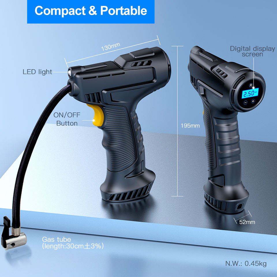 Cordless Digital Tire Inflator 150 PSI with Auto-Stop & LED - product image 2