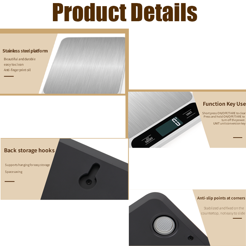 Digital Stainless Steel Kitchen Scale with LCD Display - product image 4