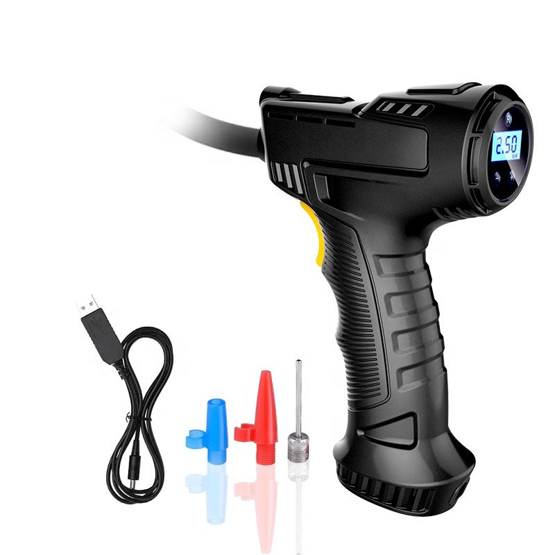Cordless digital tire inflator 150 PSI with hose and accessories