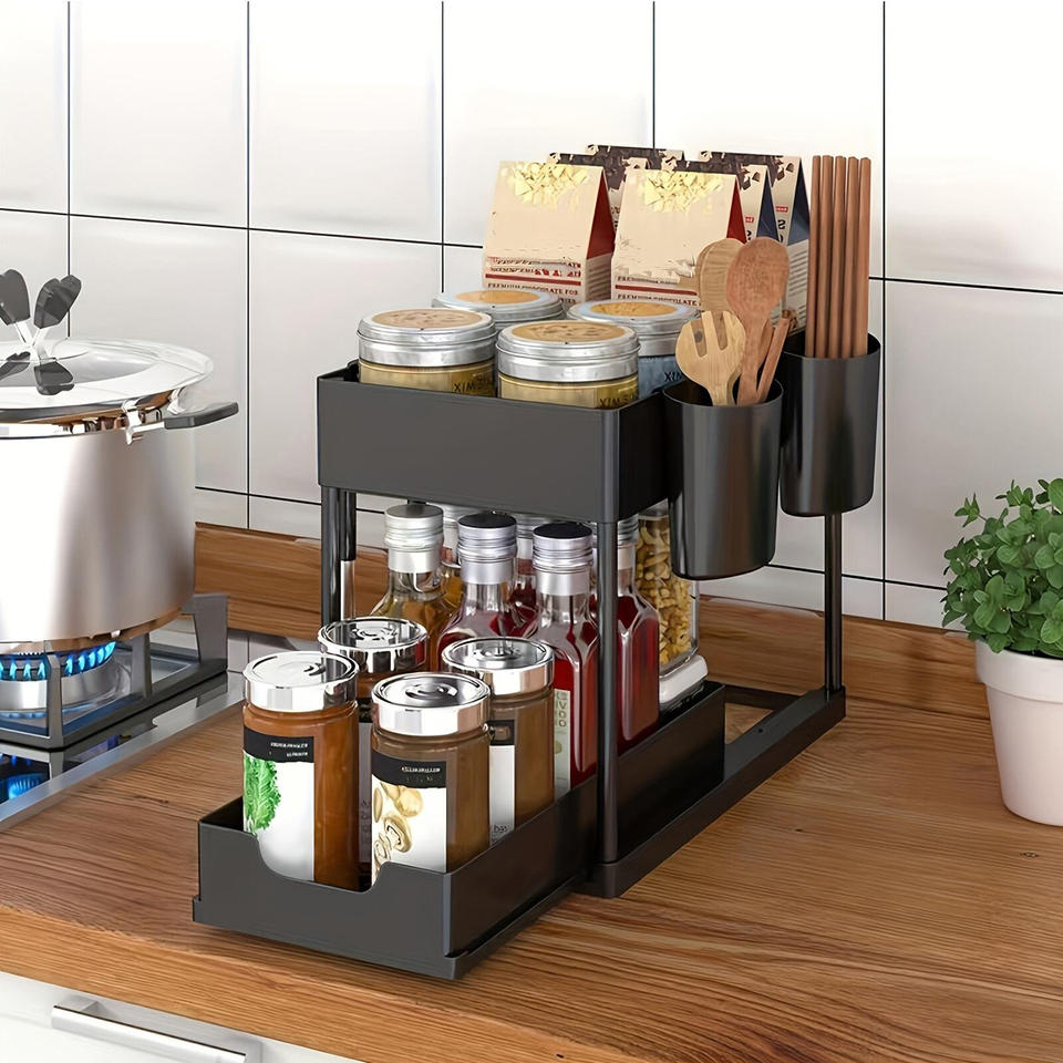 2-Tier Pull-Out Under-Sink Organizer with Sliding Drawers - product image 2