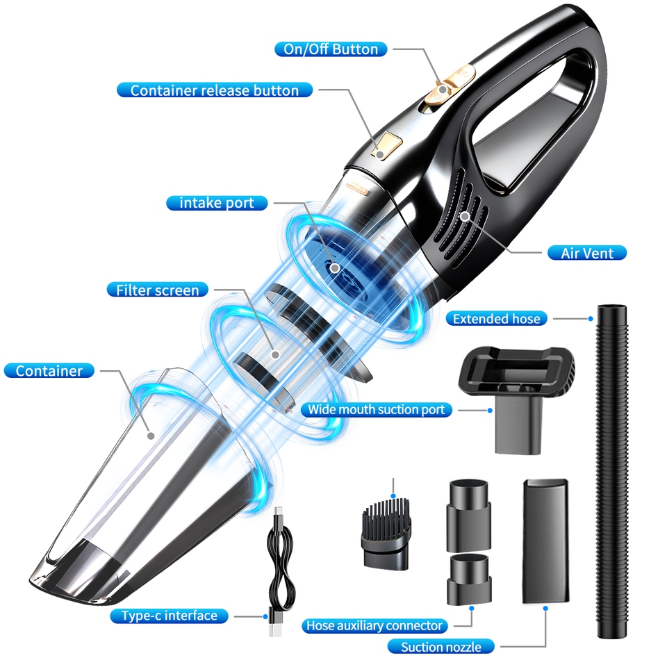 Cordless Wet & Dry Car Vacuum with 3 Suction Levels - product image 5