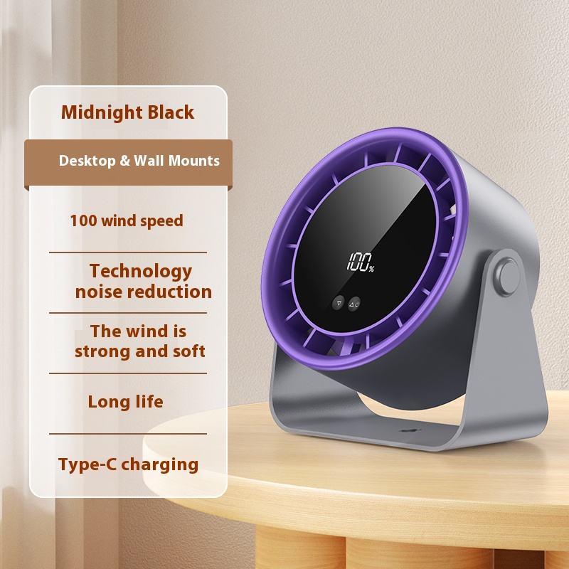 USB Rechargeable Foldable Mini Table Fan – 5 Speeds - product image 4