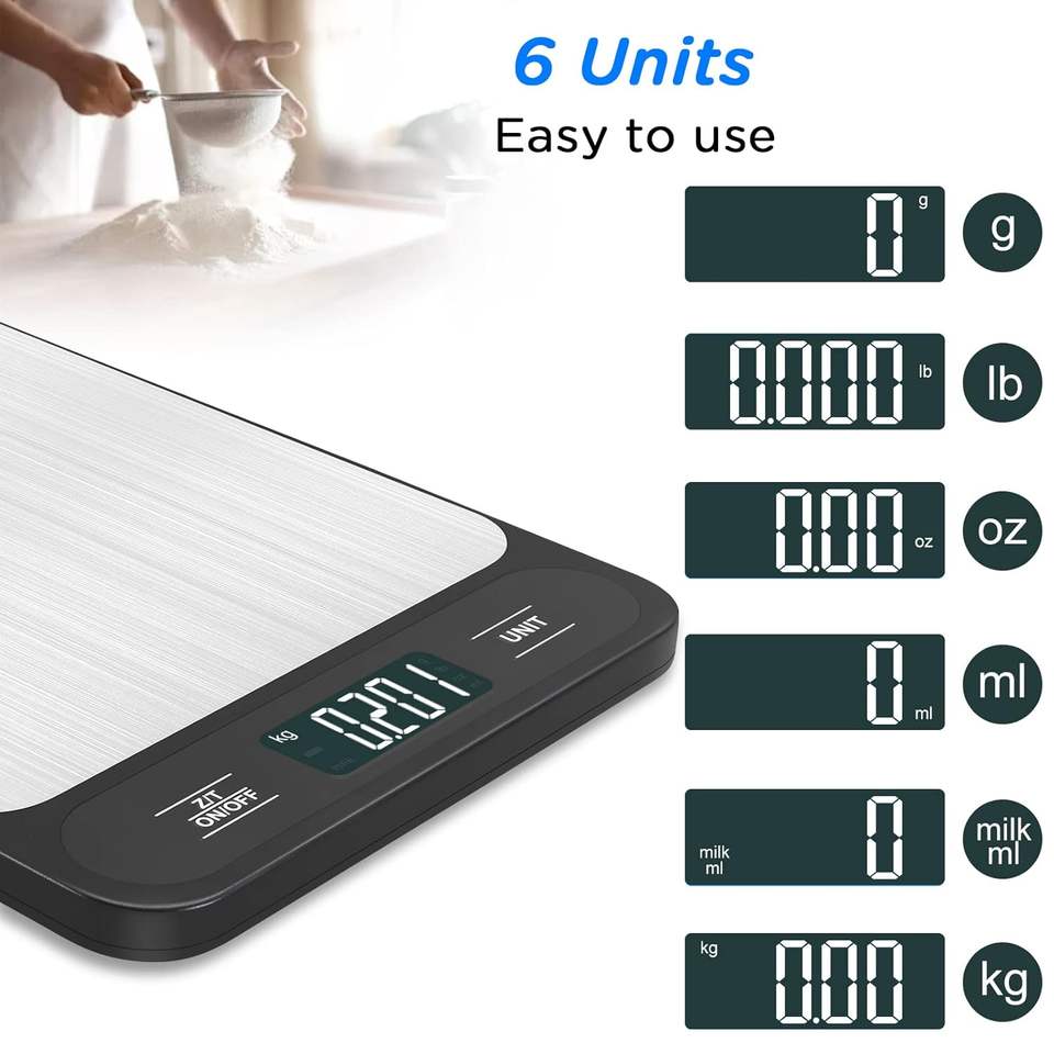 Digital Stainless Steel Kitchen Scale with LCD Display - product image 5
